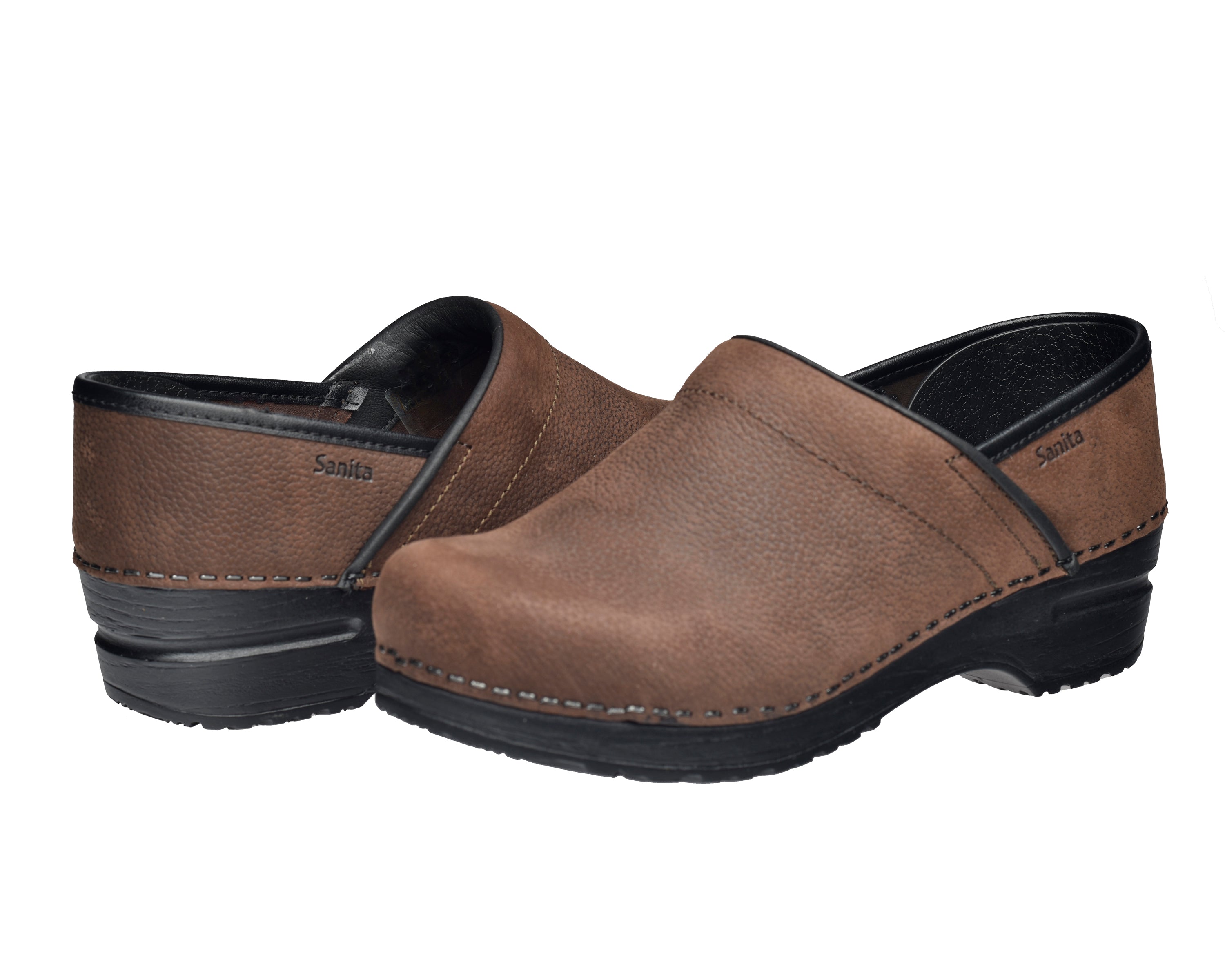 Pro. Textured Oil Women s Clog in Antique Brown Sanita