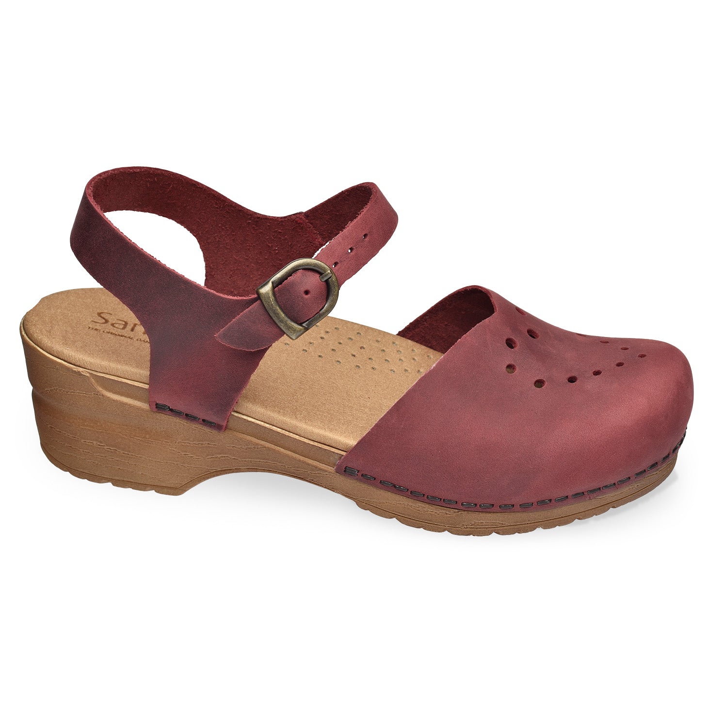 Heart Women's Sandal in Deep Red