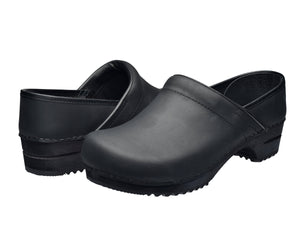 Sanita Julie Women&#39;s Wood Clog in Black Closed Back Clog