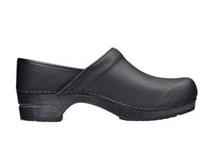 Sanita Julie Women&#39;s Wood Clog in Black Closed Back Clog