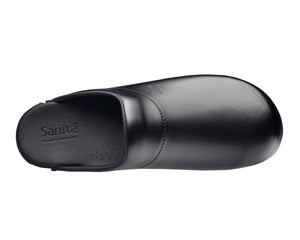 Sanita Karl PU Men&#39;s in Black Open Back Clog