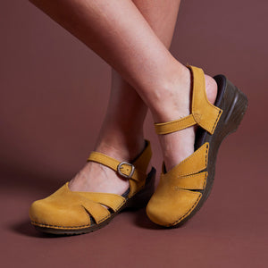 Sanita Margrethe Women&#39;s Sandal in Yellow Sandal