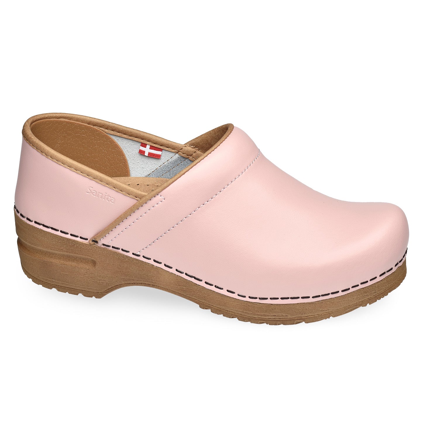 Sanita Pro. PU Women's Clog in Pink Closed Back Clog