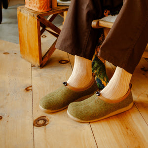 Sanita Samso Unisex Slipper in Army Green Slipper