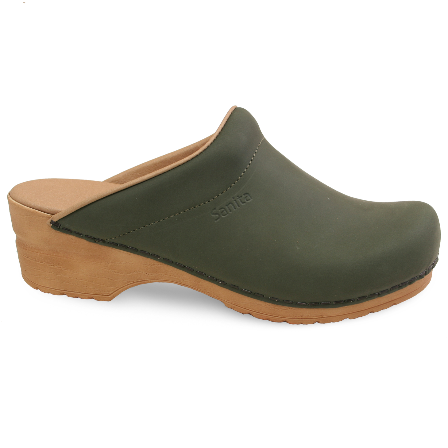 Sanita Ellis Women's in Khaki Open Back Clog